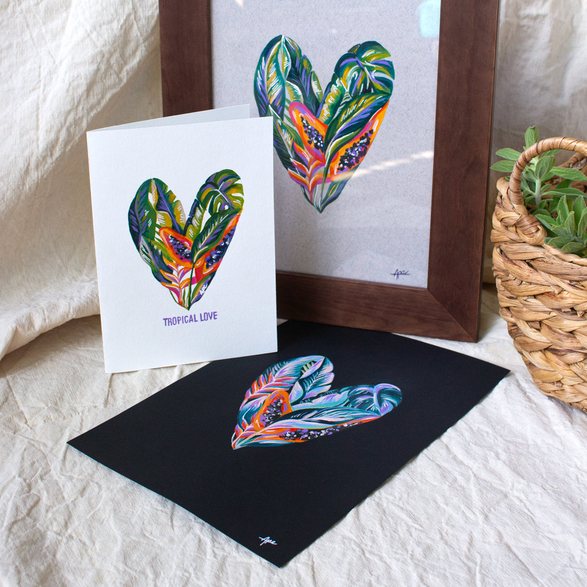 Carte dépliante • Tropical love
